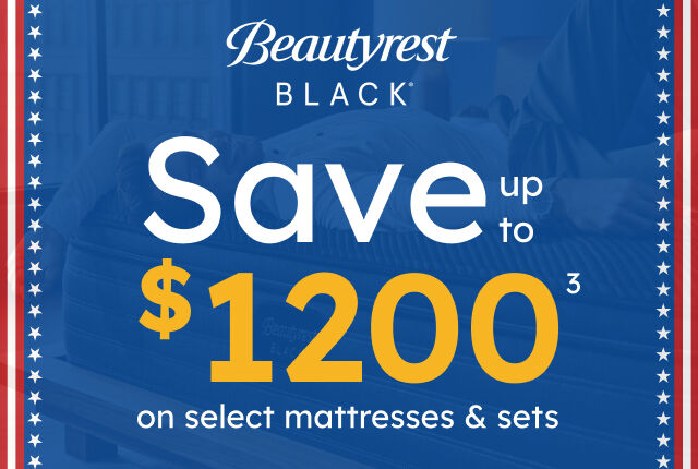 Save up to $1200 on select Beautyrest Black mattresses and sets